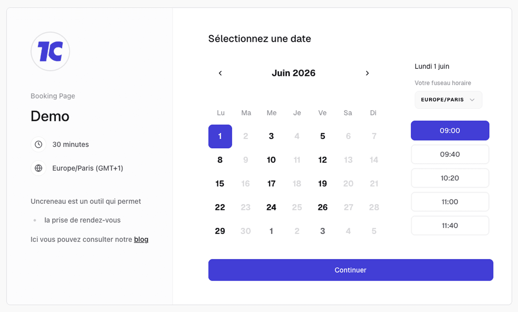 Dashboard Uncreneau Main
